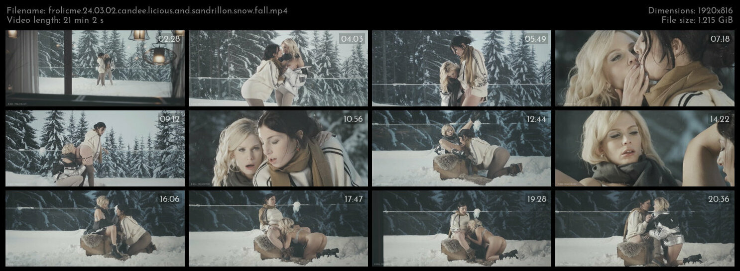 Screen №6 FrolicMe 24. 03. 02. Candee Licious And Sandrillon Snow Fall