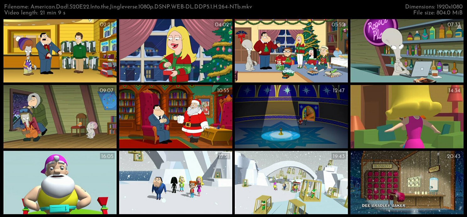 Screen №6 American Dad S20E22 Into the Jingleverse DSNP DDP5 1 H 264 NTb TGx