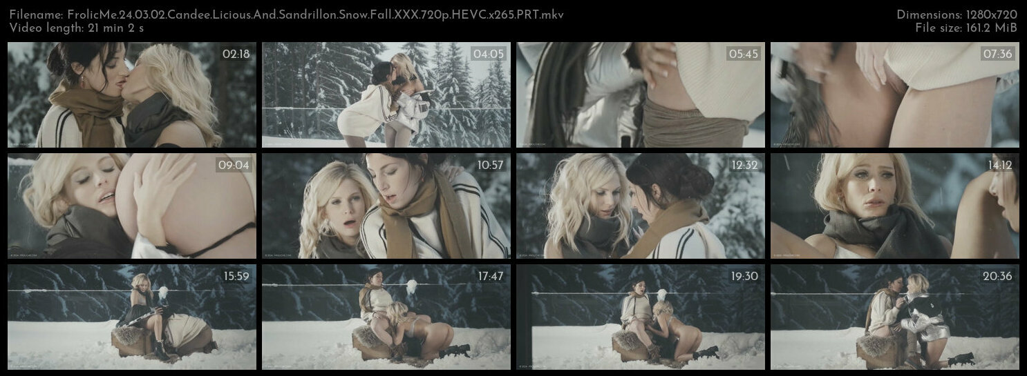 Screen №6 FrolicMe 24. 03. 02. Candee Licious And Sandrillon Snow Fall